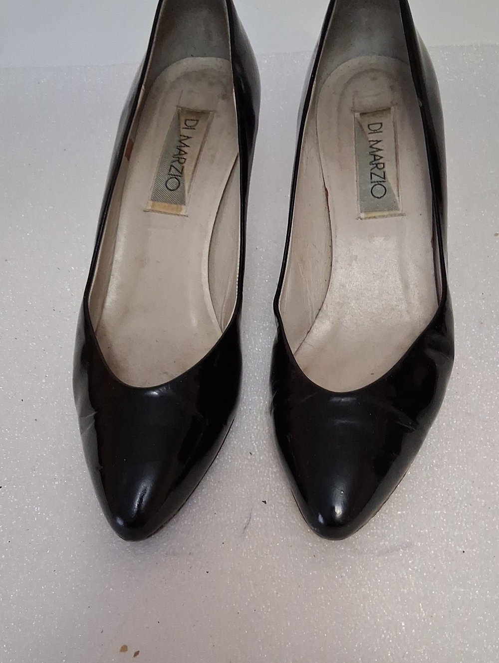 Black Patent Pointed-Toe Pumps
